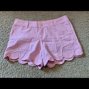 Lilly Pulitzer Seersucker Scallop Shorts